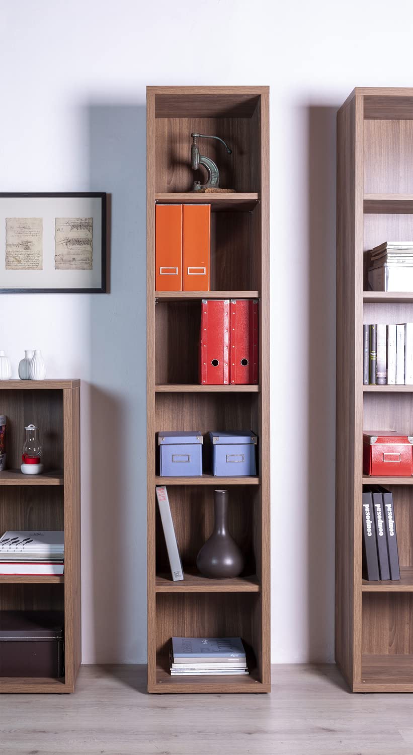 Composad Davinci Brera libreria 5 ripiani noce da ufficio