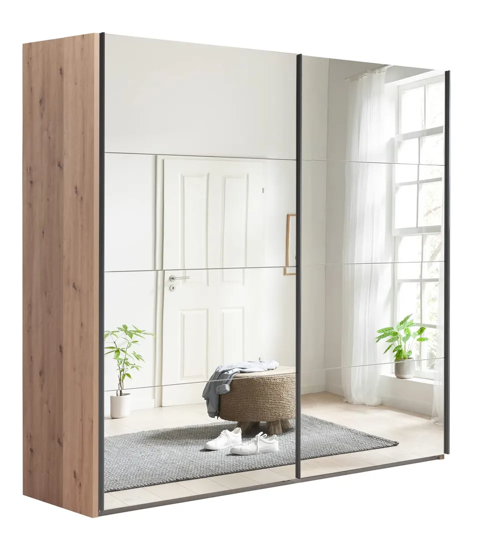 Composad Systema Armadio Scorrevoli 250 cm specchio rovere