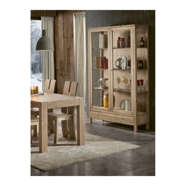 Epocantica Classica vetrina 125x45x200 cm abete massello