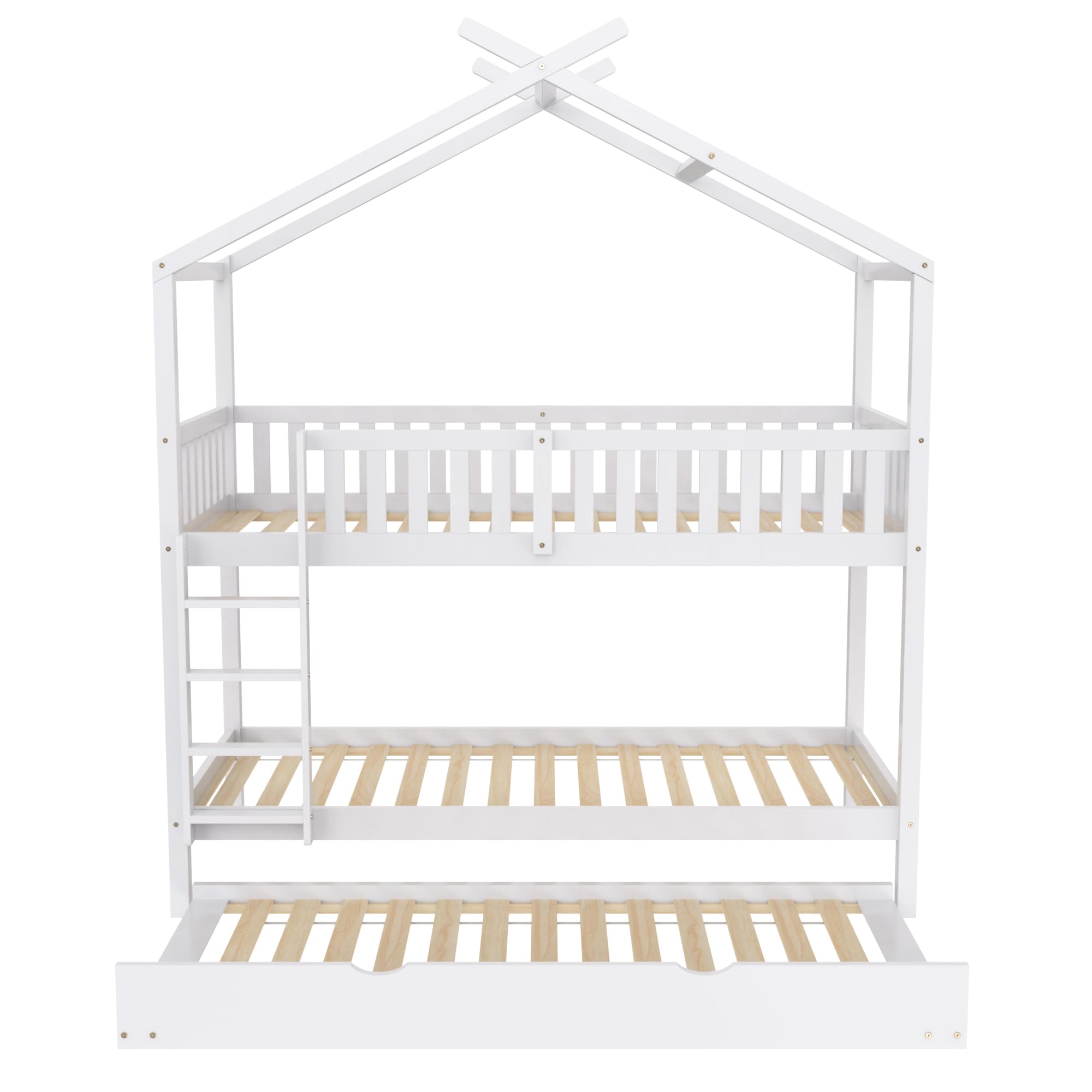 Dolamani letto a castello 90x200 con estraibile bianco