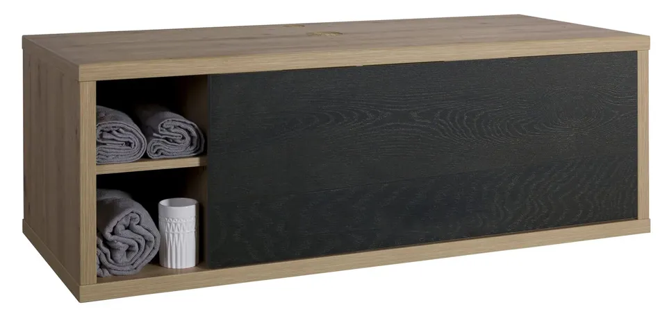 Composad Ladama mobile sottolavabo 1 cassetto rovere nero