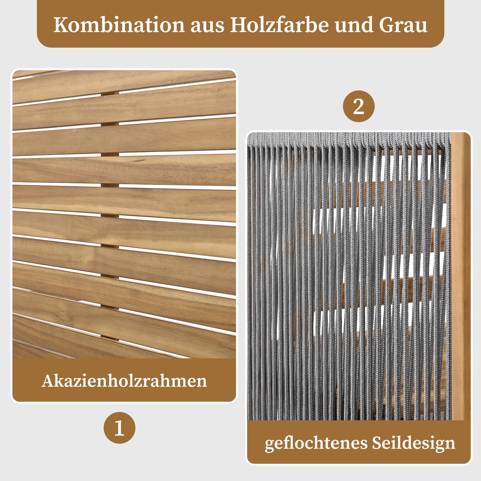 Dolamaní set giardino 8 posti rattan beige divano tavolo