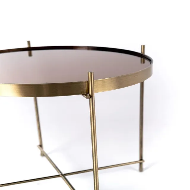 Iperbriko tavolino ottone lucido 38x38x43 cm