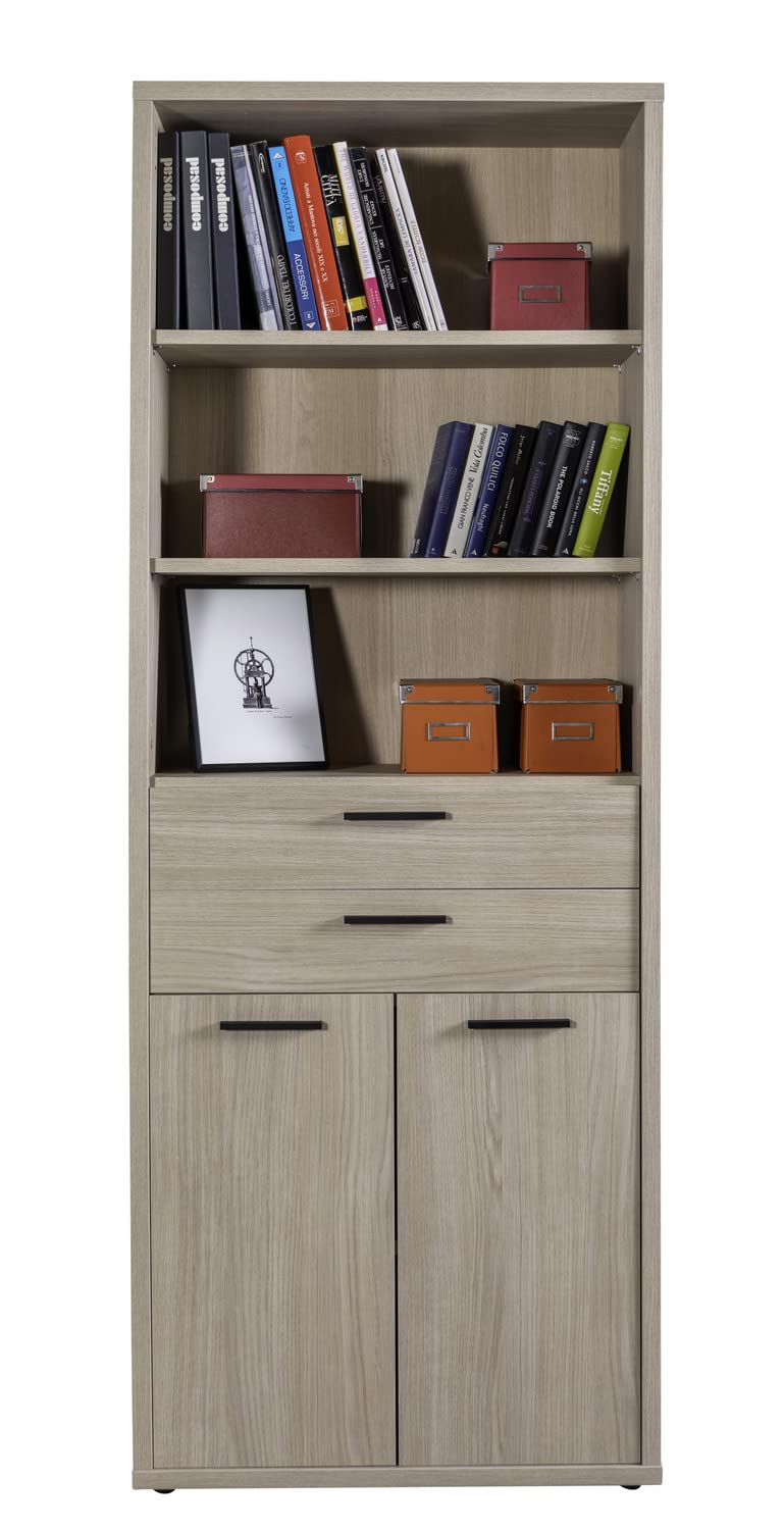 Composad Davinci Libreria 2 Ante 2 Cassetti 3 Vani Rovere