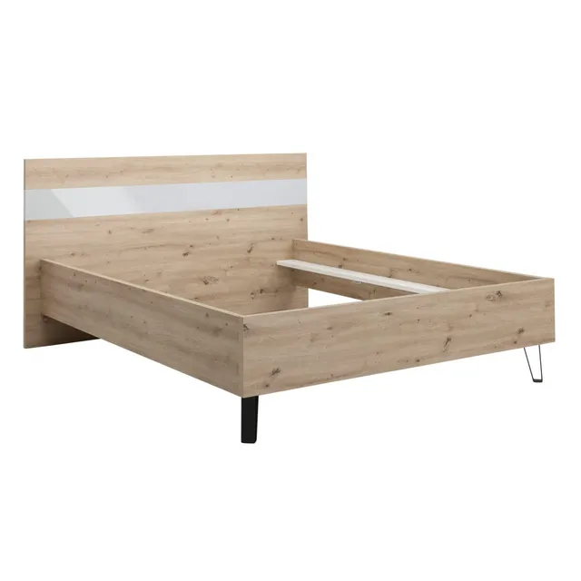 Composad Vitruvia letto matrimoniale king size rovere miele grigio