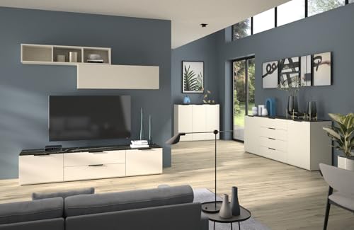 Composad Brina soggiorno completo 5 mobili grigio cashmere