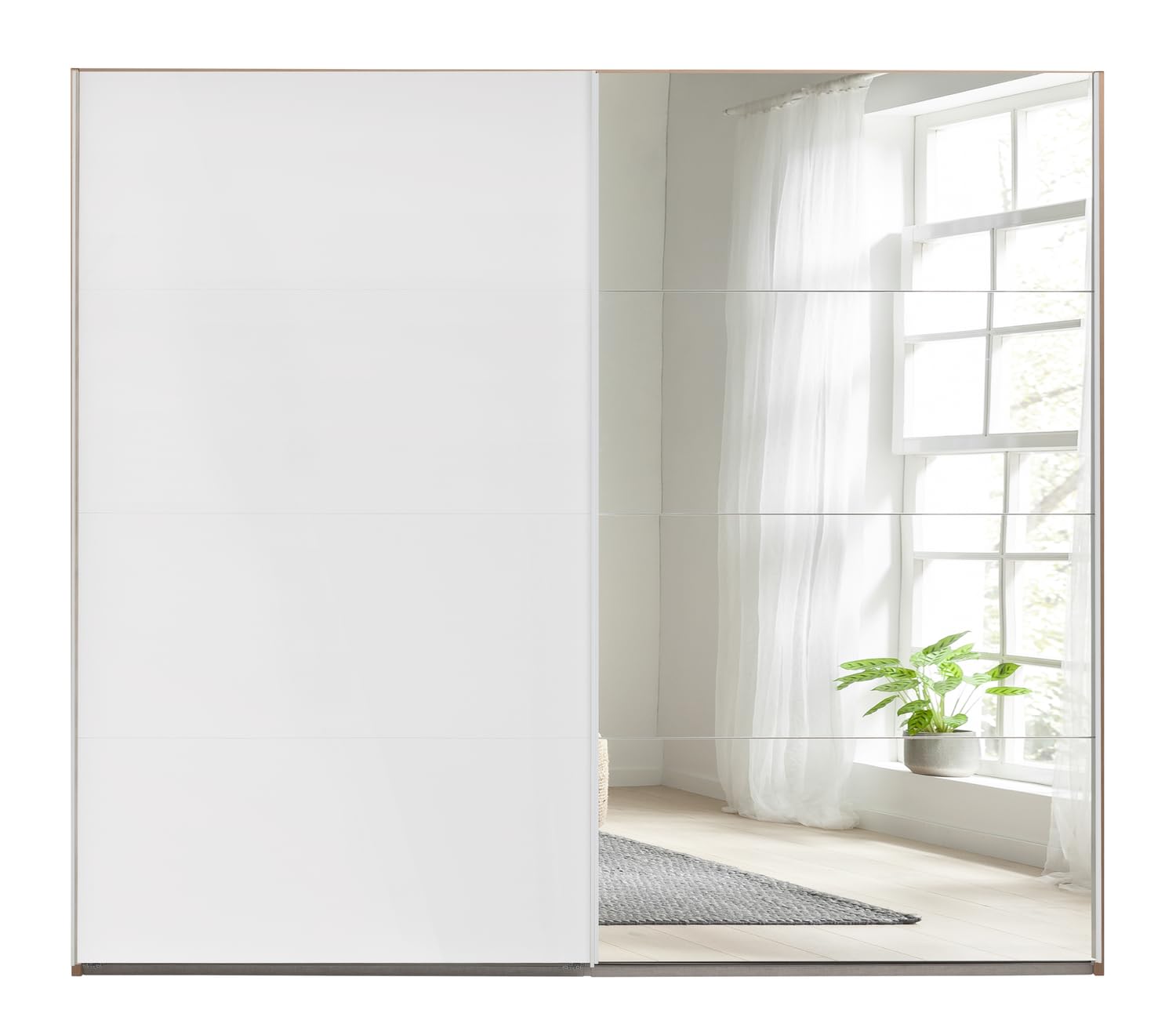 Composad Systema armadio 2 ante scorrevoli 250cm specchio bianco rovere