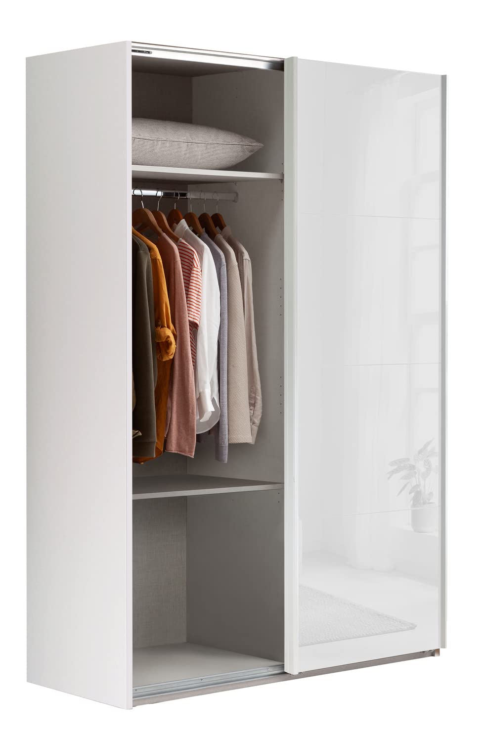 Composad Systema Armadio 2 Ante Scorrevoli 150 cm Bianco Laccato