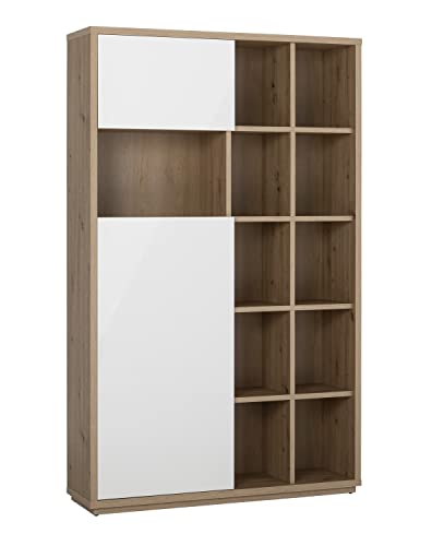 Composad Collegio 1 Anta 1 Ribalta Libreria Alta Rovere Bianco