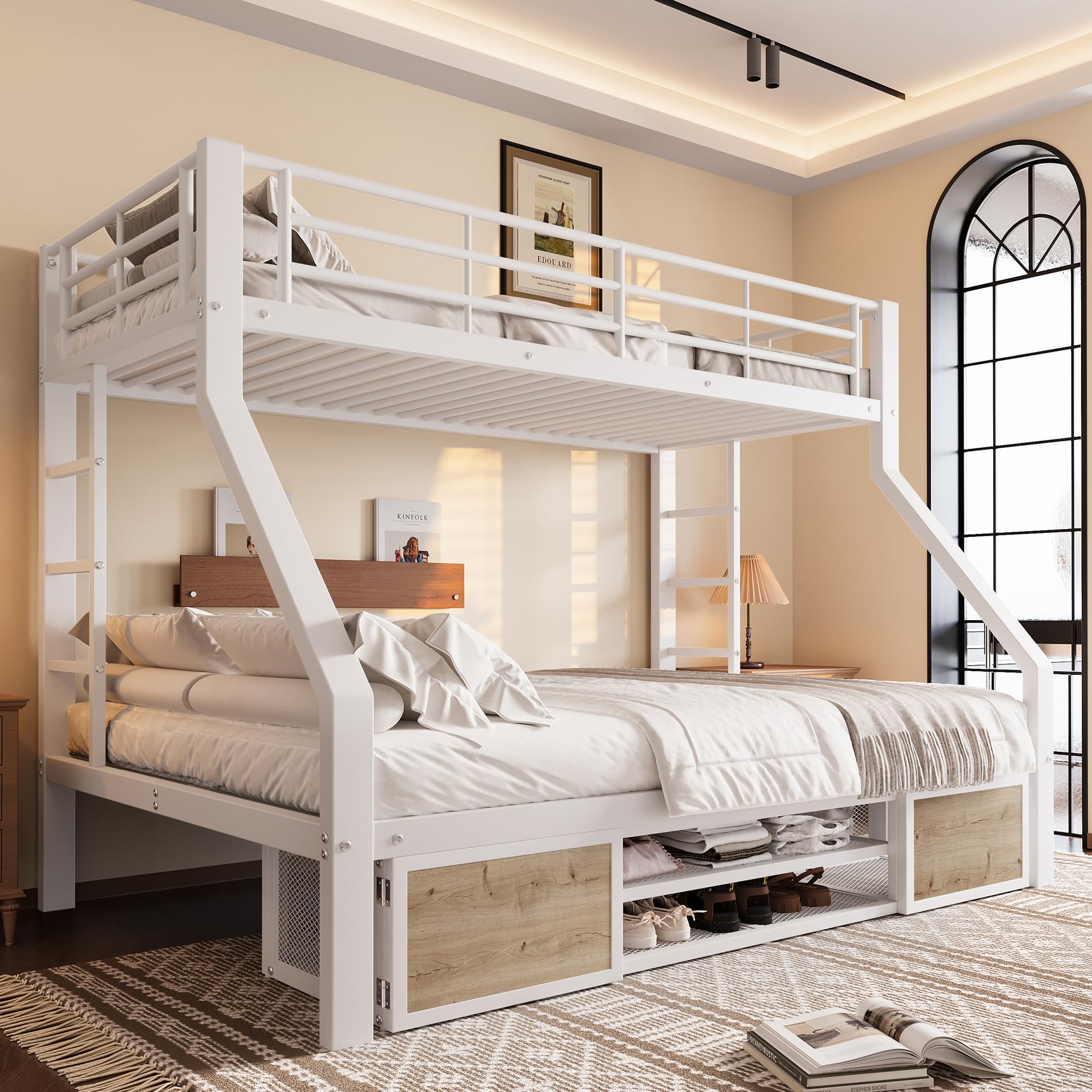 Dolamaní letto a castello bianco 90x200 140x200 metallo