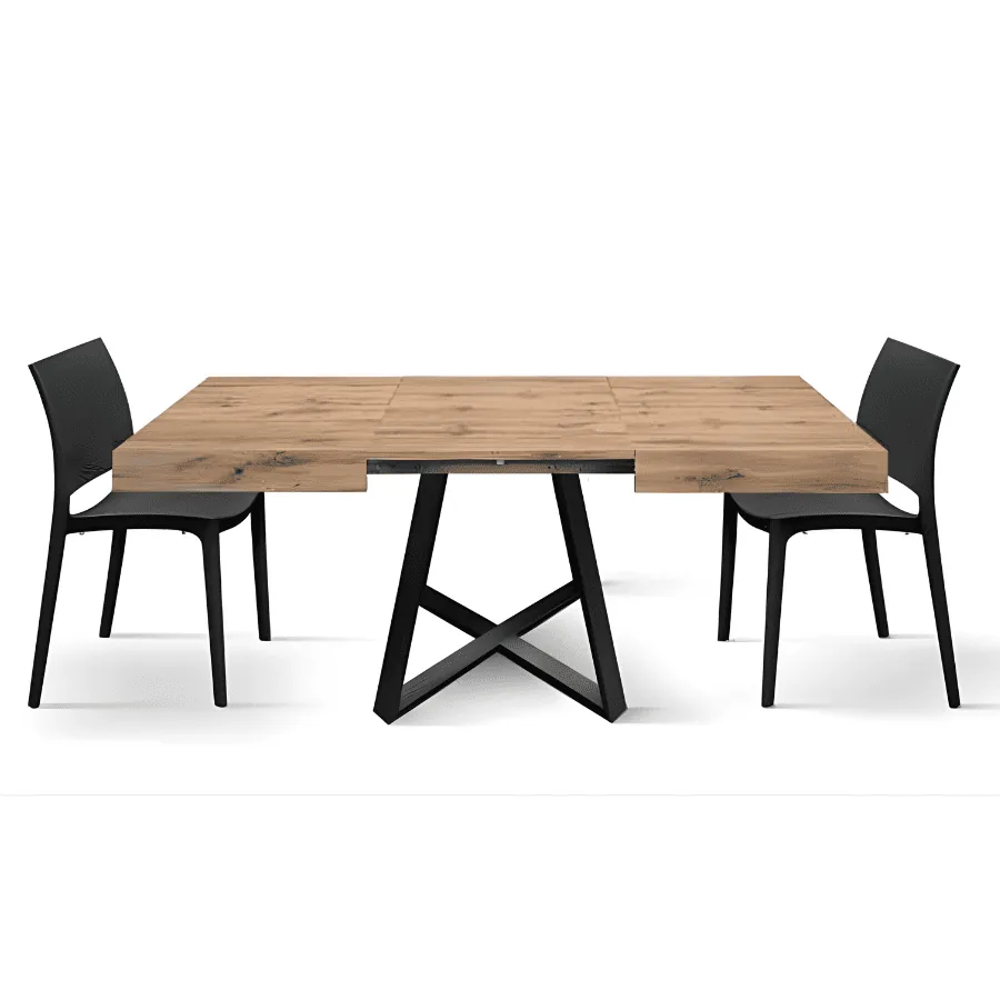 Epocantica Tavolo Allungabile 95x90 4-6 Posti Base Nera