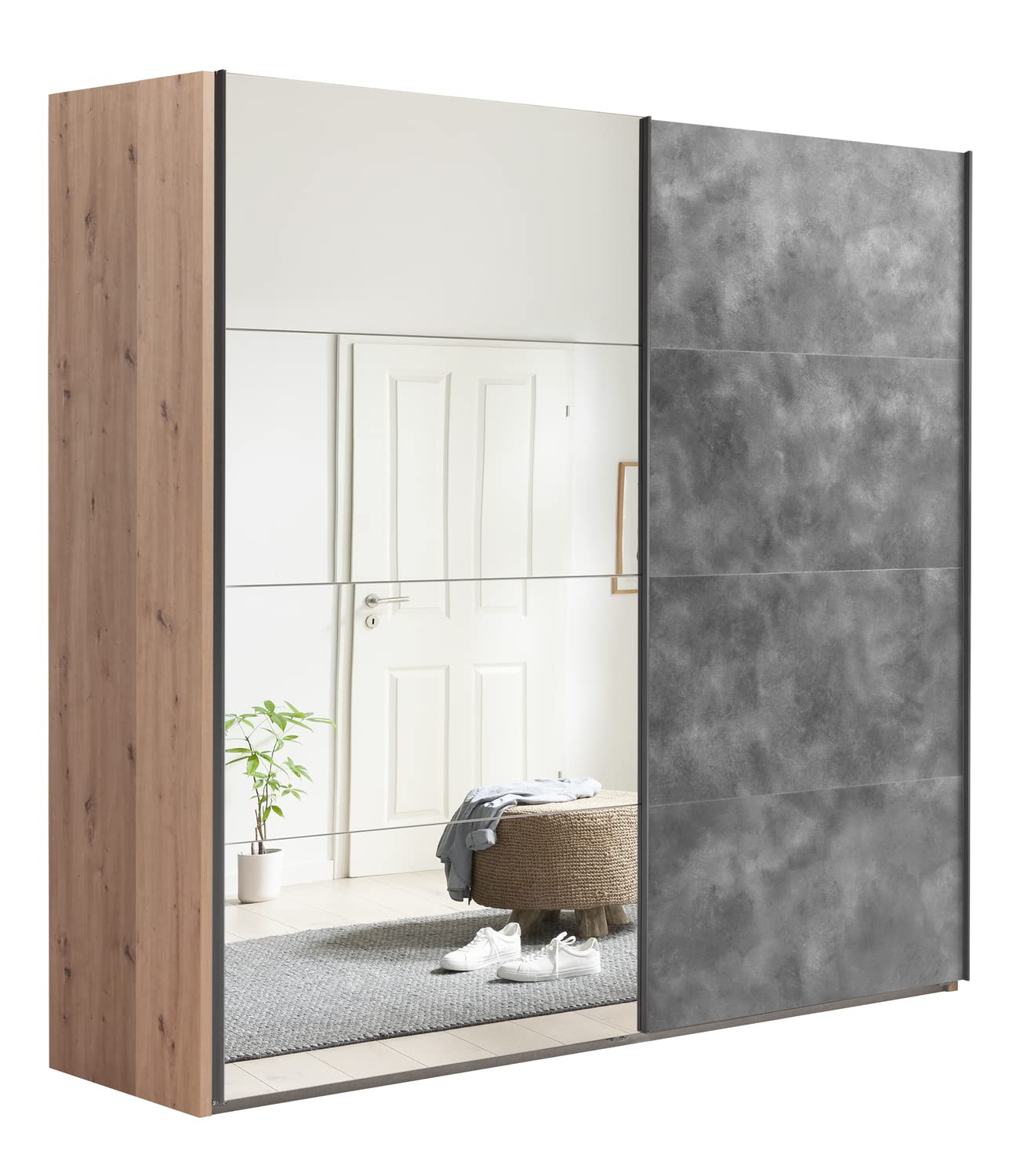 Composad Systema Armadio 250 cm Scorrevoli grigio rovere