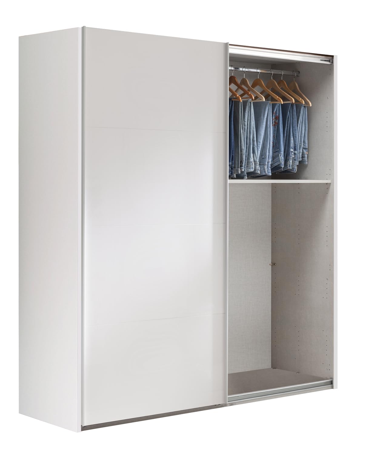 Composad Systema Armadio 2 Ante Scorrevoli 200 cm Bianco Specchio