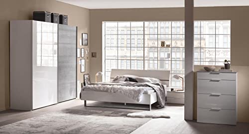 Composad Galaverna camera da letto 5 pezzi cemento bianco king size