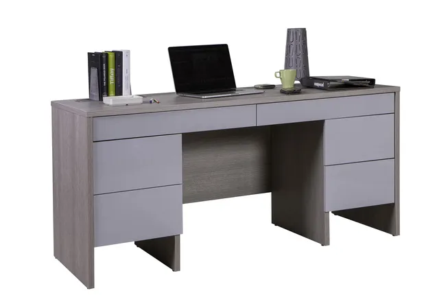 Composad Columbia scrivania 6 cassetti rovere glamour