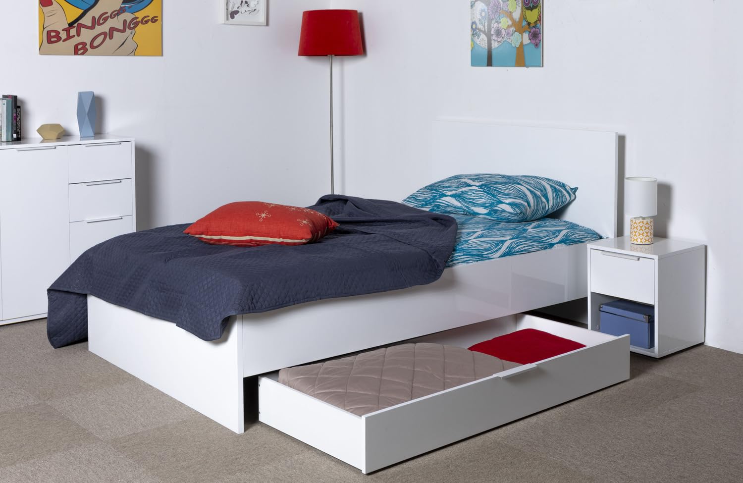 Composad Espresso Cassettone Sottoletto con Ruote Bianco