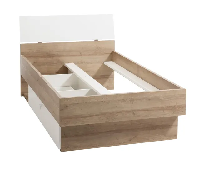 Composad Globo Letto Singolo con Cassetto Rovere Bianco