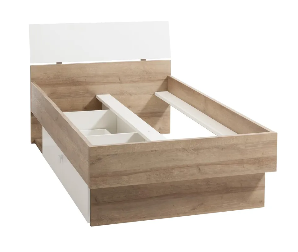 Composad Globo Letto Singolo con Cassetto Rovere Bianco