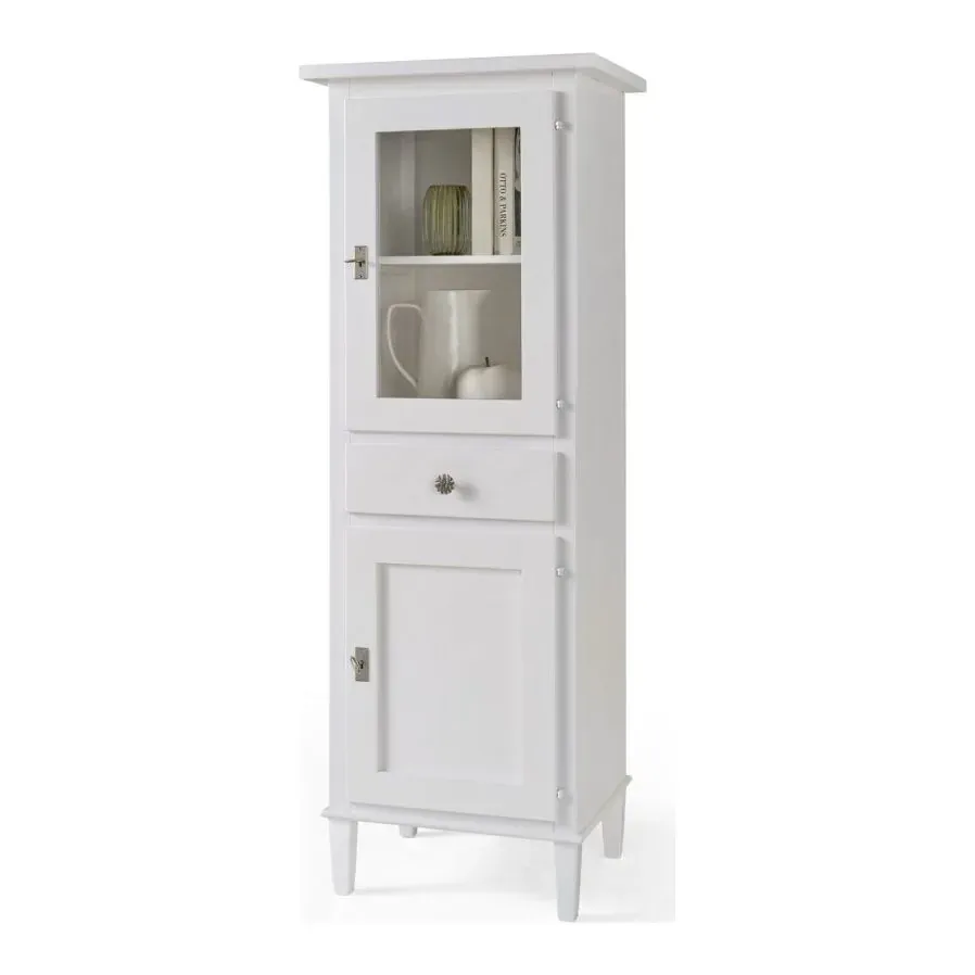 Epocantica vetrina 2 porte 1 cassetto provenzale legno