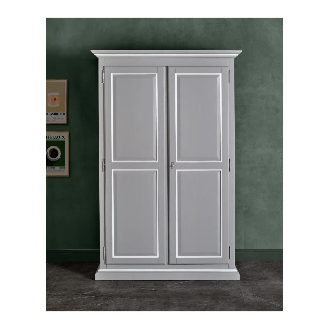EPOCANTICA Arte Povera Armadio Cucina 2 Porte Legno 135 cm