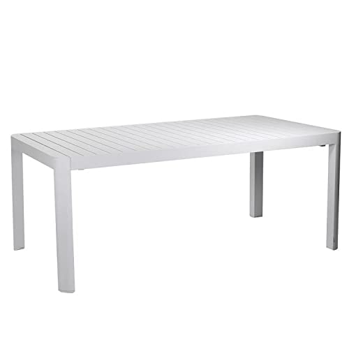 Iperbriko Claveland tavolo allungabile bianco in alluminio