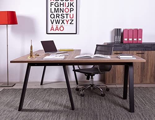 Composad Davinci Scrivania Angolare a L Noce Brera 171 cm
