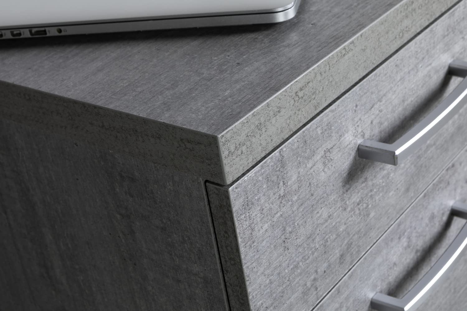 Composad Moneta scrivania 145 grigio cemento 4 cassetti