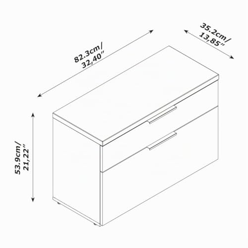 Composad 1 Cassetto 1 Ribalta Scarpiera Ingresso Bianco Rovere