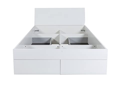 Composad Storage Letto 1 Piazza e Mezza 4 Cassetti Bianco 120x200