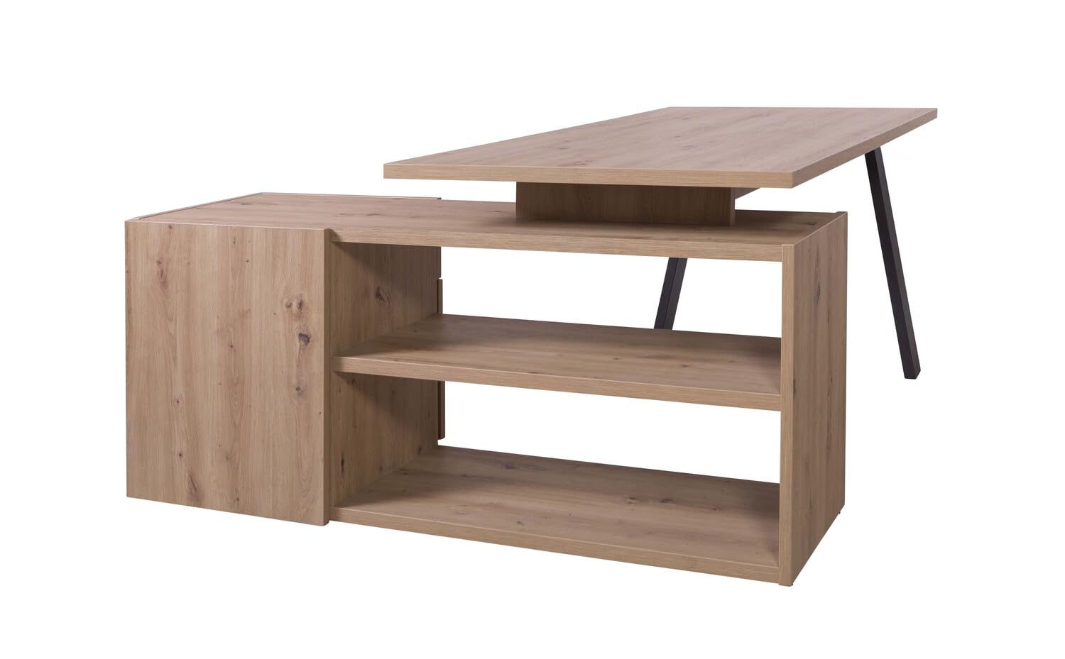 Composad scrivania angolare 3 cassetti rovere 171 cm