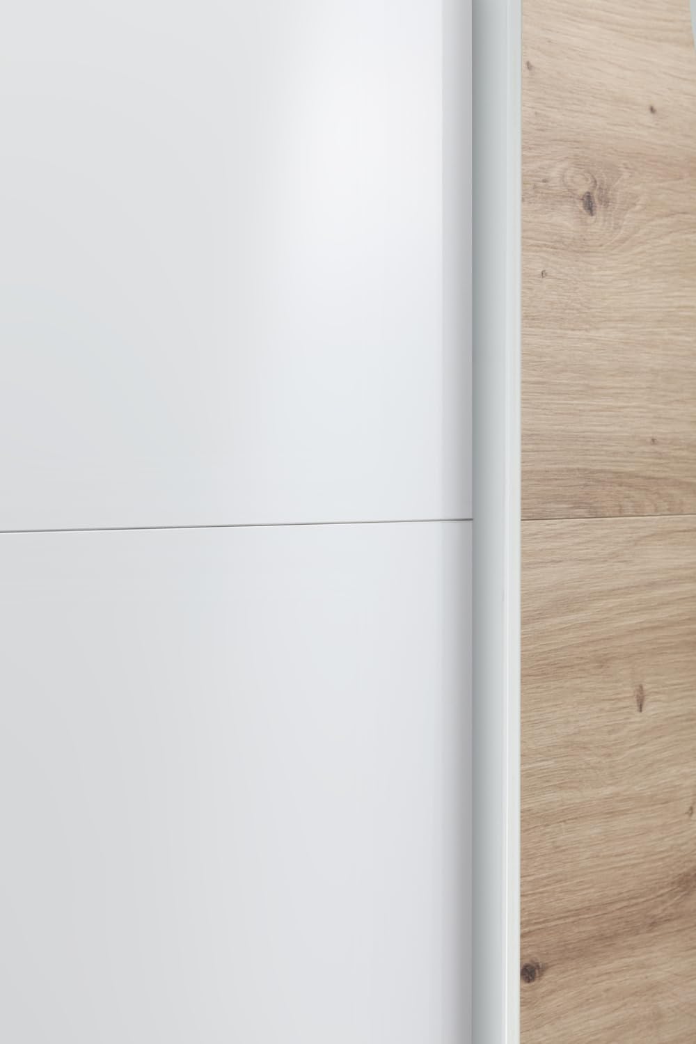 Composad Systema Armadio 2 Ante Scorrevoli 200 cm Rovere Bianco