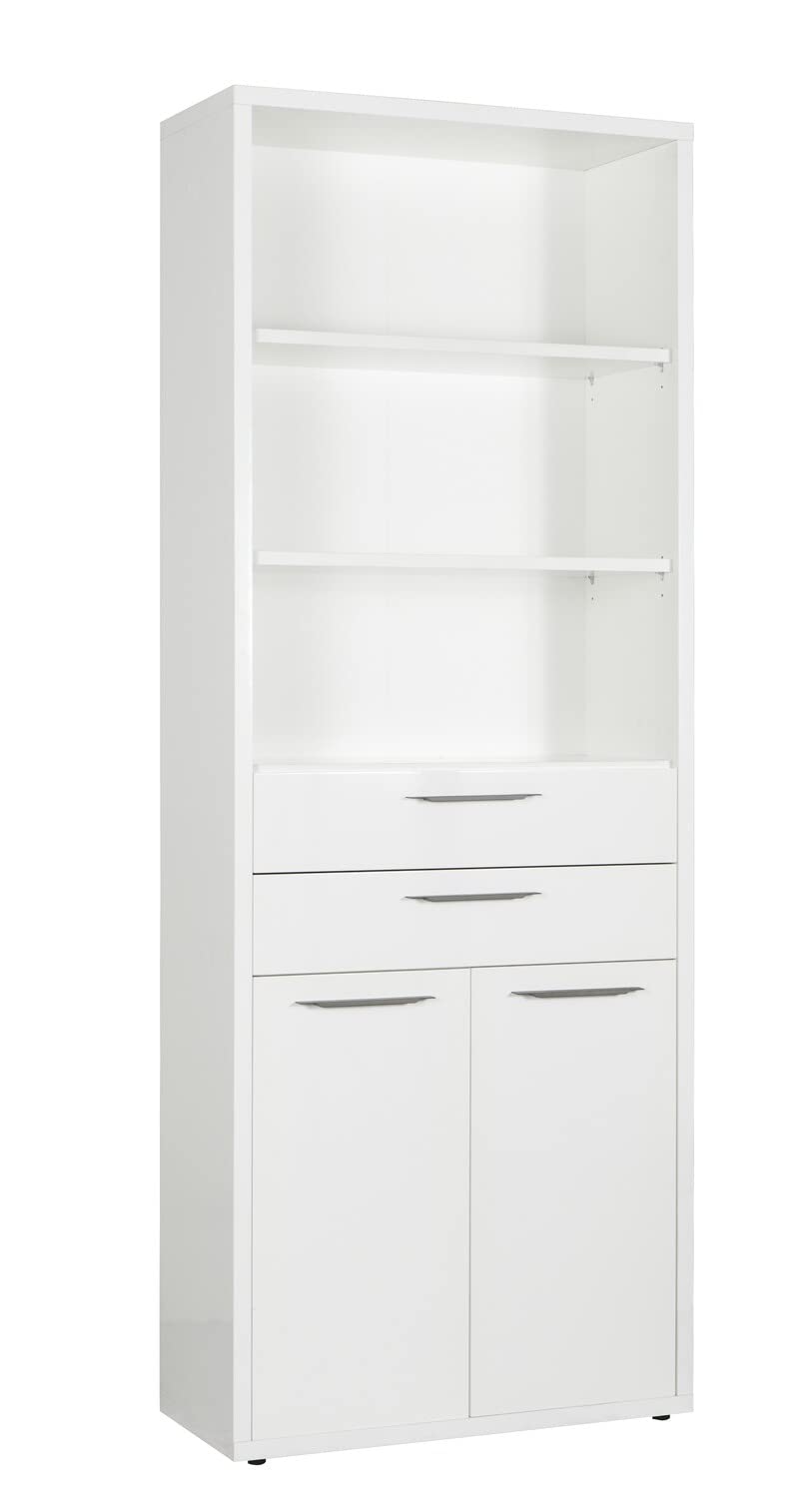 Composad Disegno Libreria Alta 2 Ante 2 Cassetti Bianco 81cm