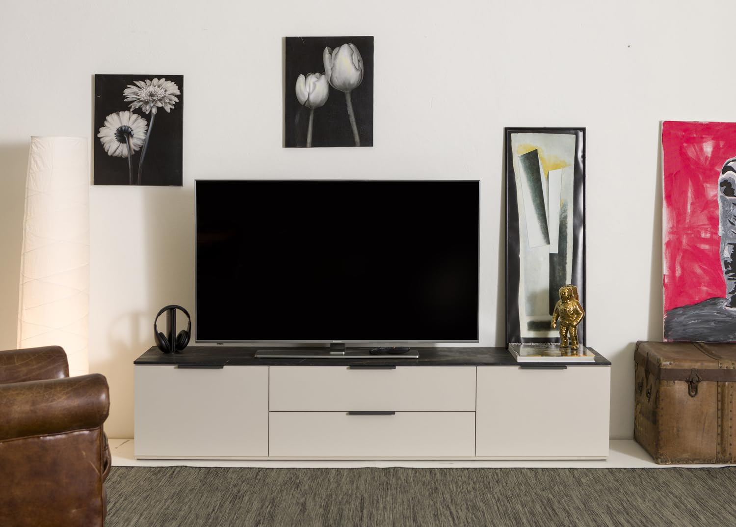 Composad Brina mobile porta TV 200 cm cashmere marmo