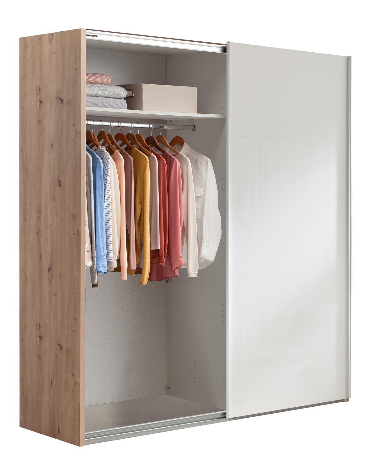 Composad Systema armadio 2 ante scorrevoli 200 cm rovere miele e bianco