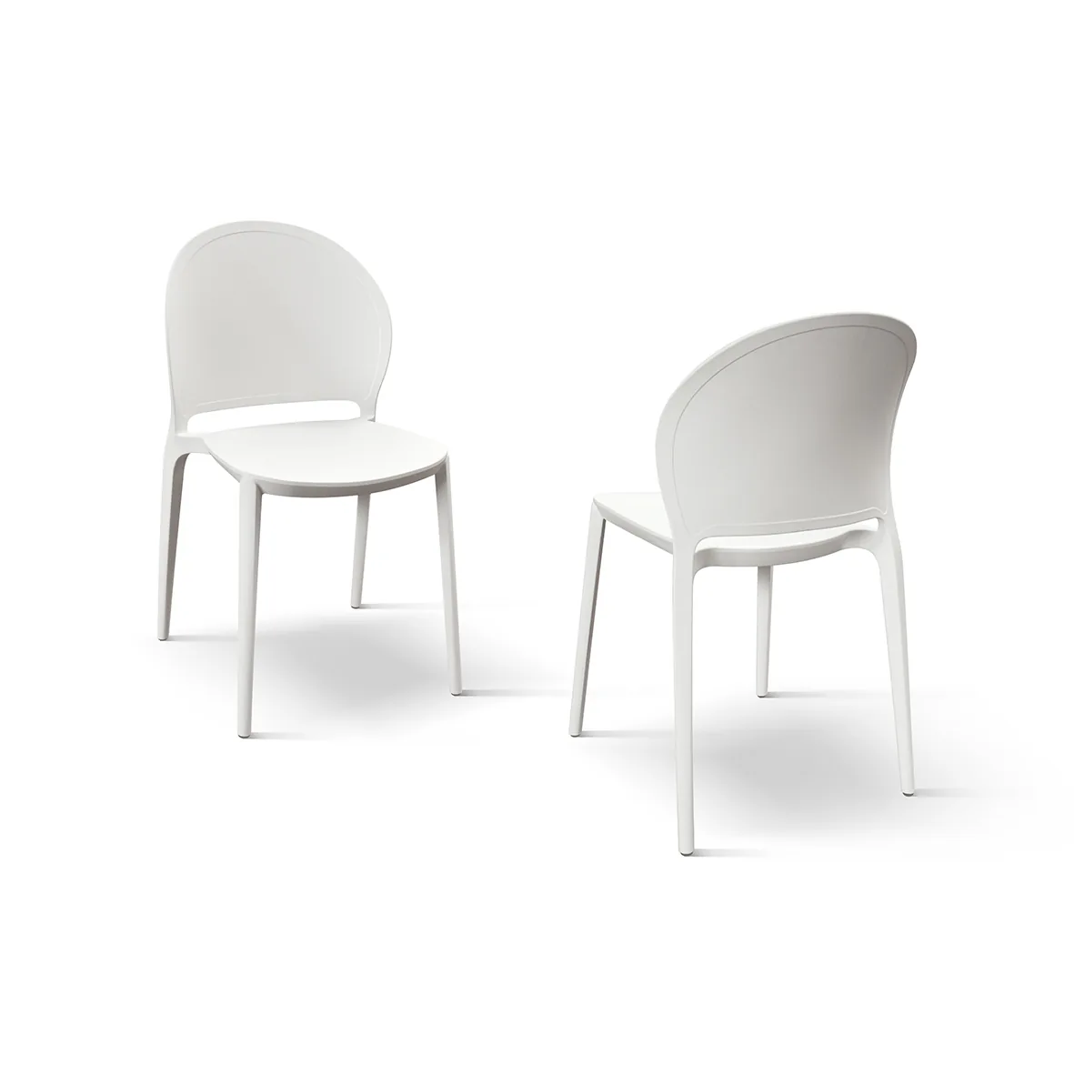 Epocantica Sedie Impilabili Sinuose Set 4 Pezzi Salvaspazio