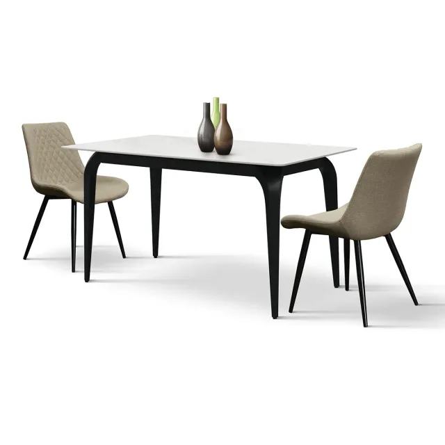 Epocantica Tavolo Fisso Ceramica Marmo 140 Gambe Nere