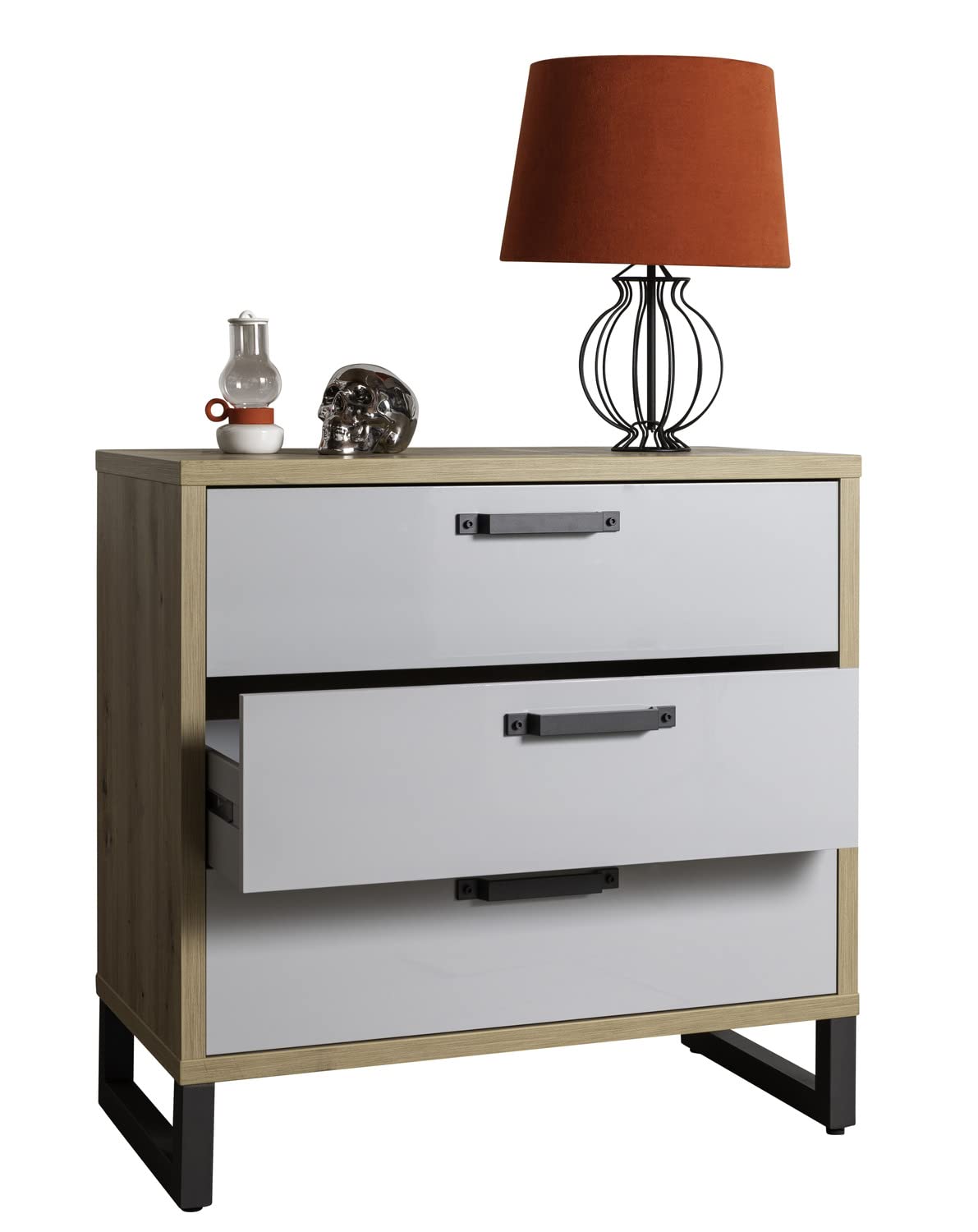 Composad LaFabrica cassettiera 3 cassetti rovere grigio