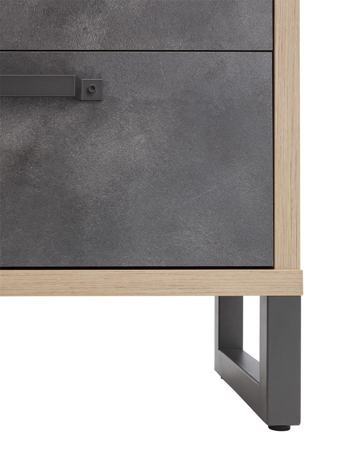 Composad LaFabrica Libreria 2 Cassetti 1 Anta Rovere Grigio Industrial