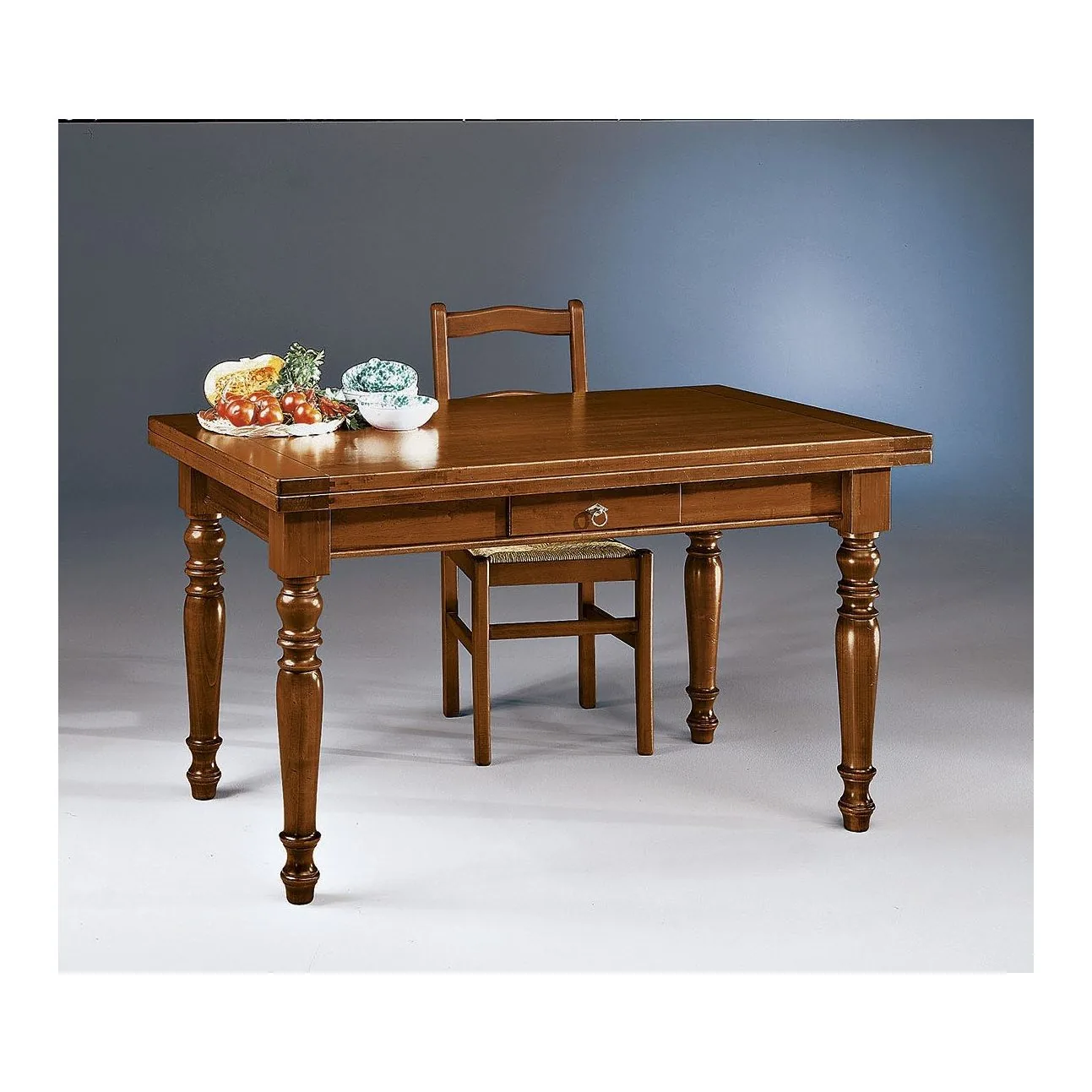 Epocantica Tavolo Rettangolare 140 Allungabile Legno con Cassetto