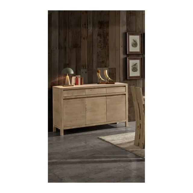 Epocantica Credenza Arte Povera 3 Ante 3 Cassetti Legno