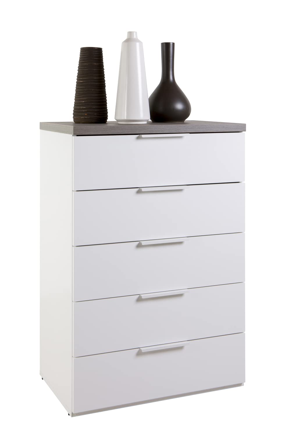 Composad Mundi Cassettiera 5 Cassetti Rovere Ravello Bianco