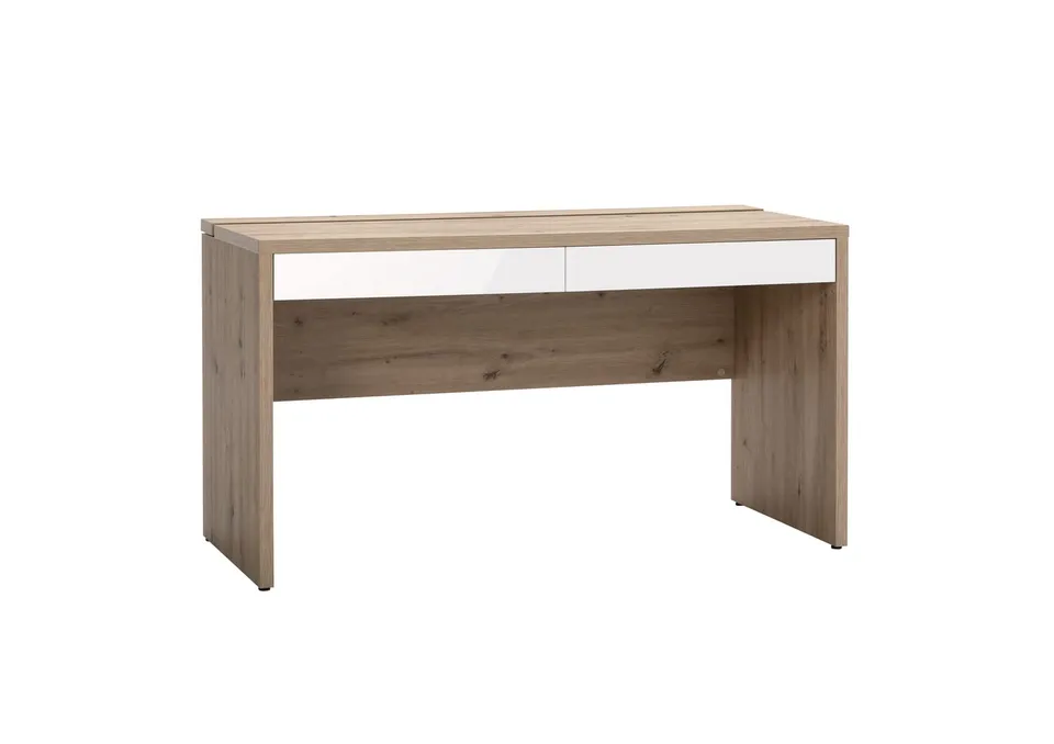 Composad Collegio Scrivania 2 Cassetti Rovere Miele Bianco 140 cm