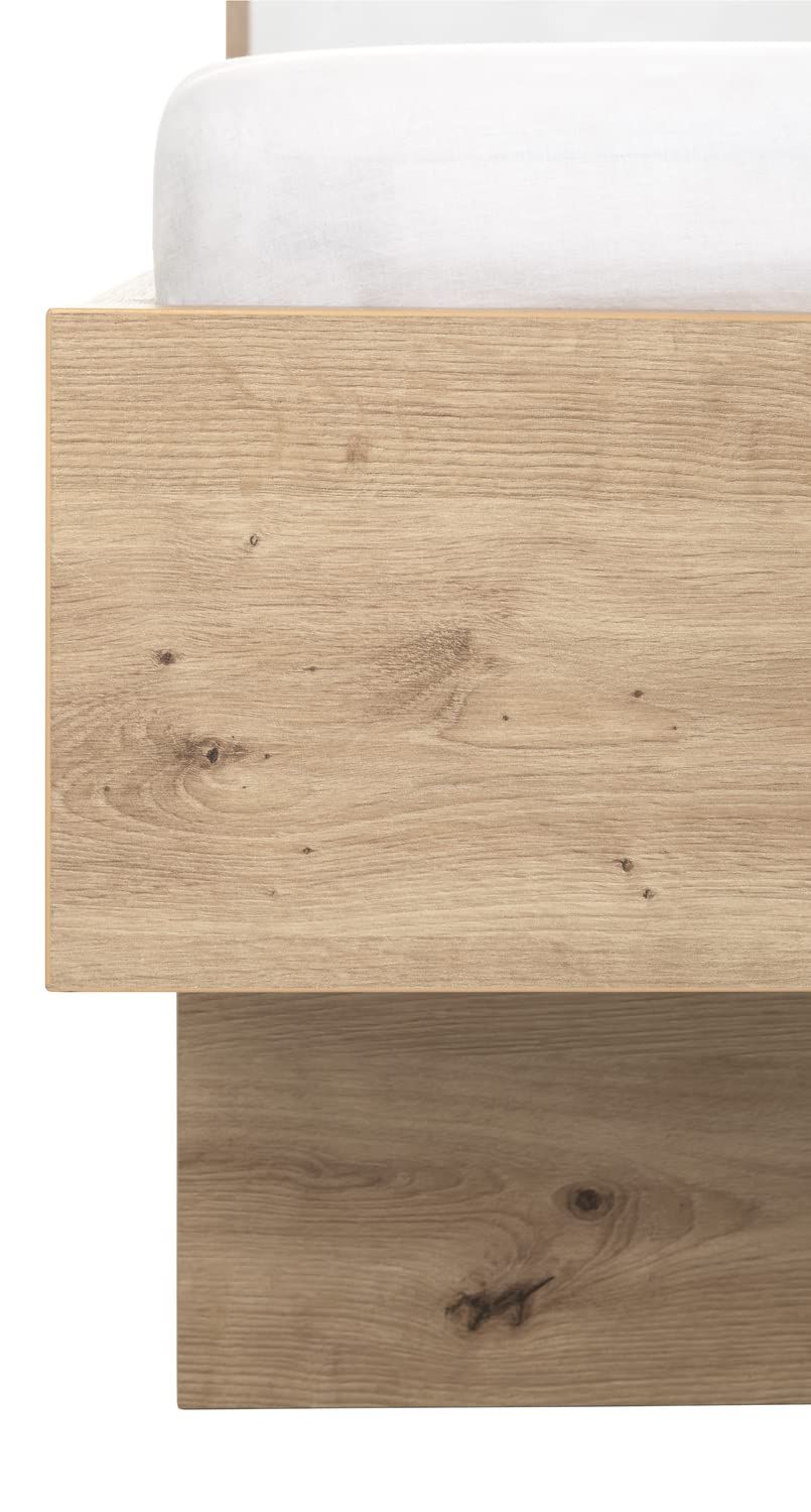 Composad Mundi letto matrimoniale contenitore rovere bianco