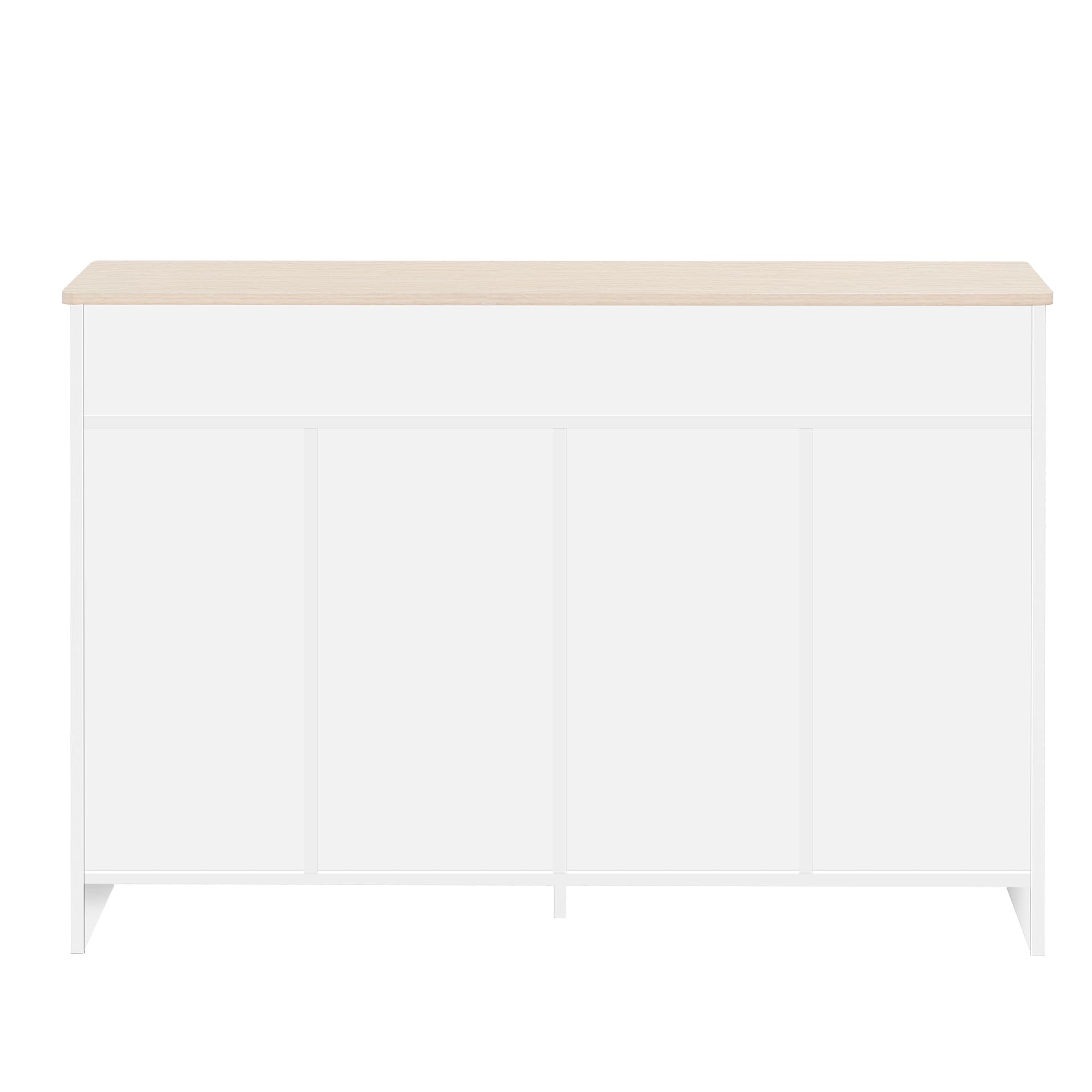 Dolamaní credenza bianca 120 cm 2 cassetti 4 ante