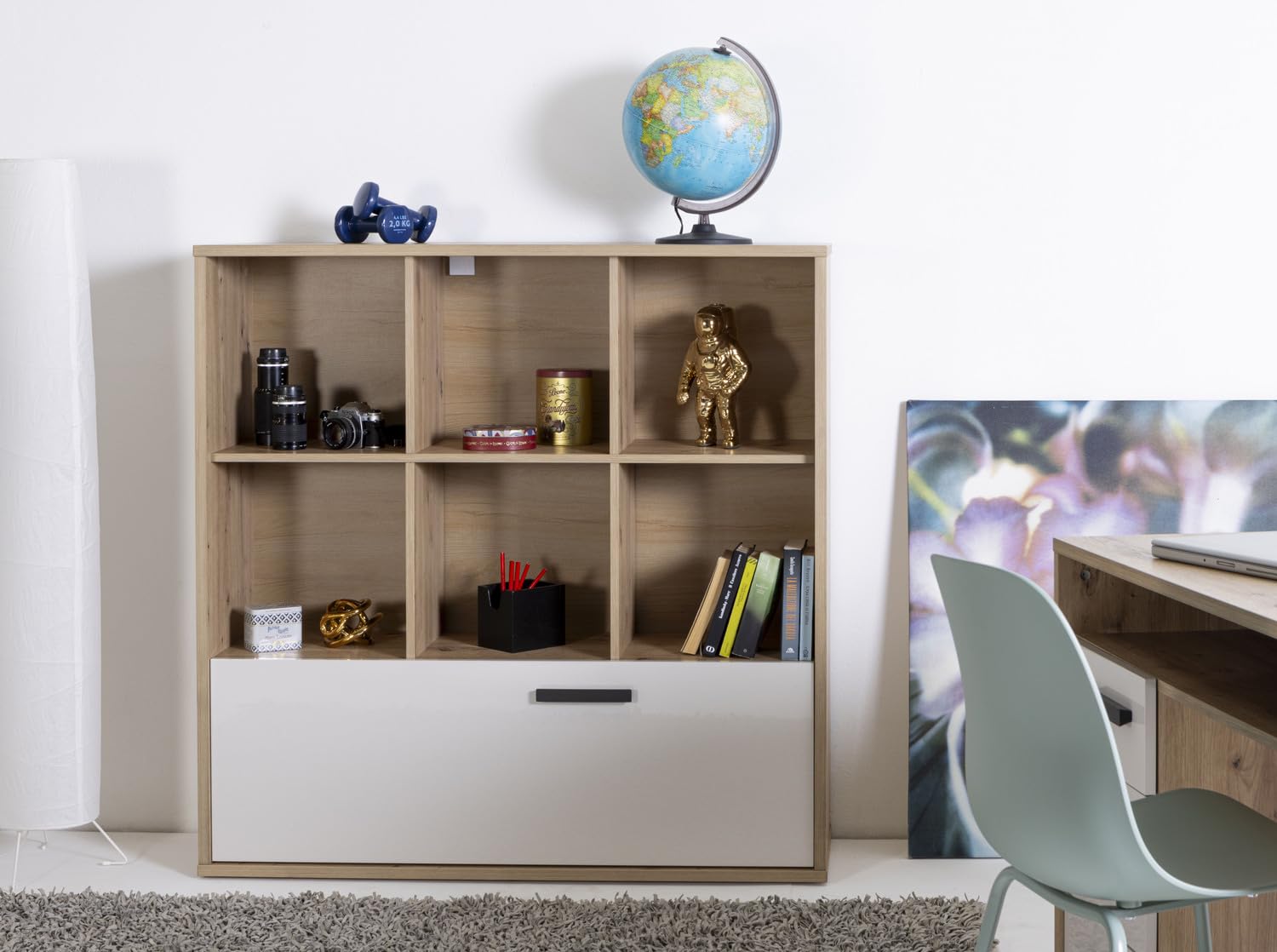 Composad MiPiace Libreria 6 Vani 1 Cassetto Rovere Mielato