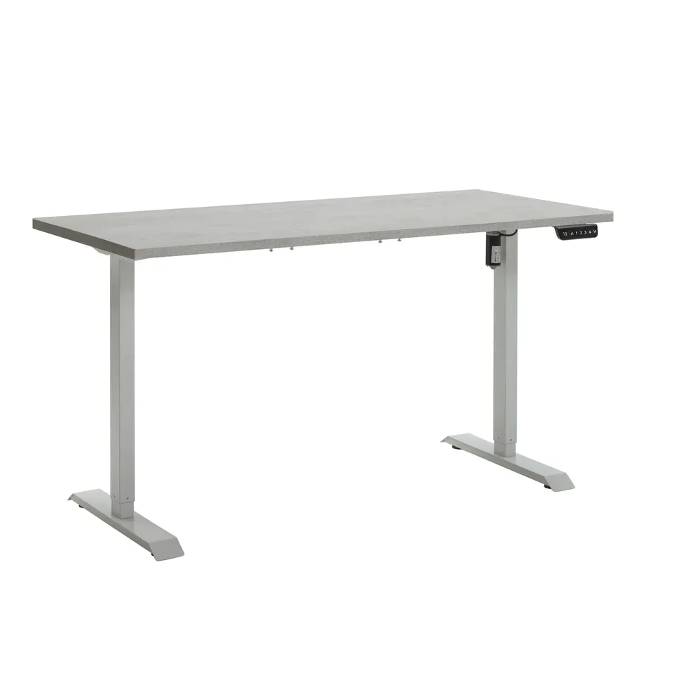 Composad Energia scrivania elettrica 150x69 cemento bianco