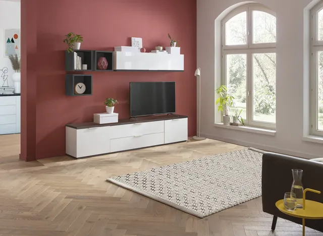 Composad Mundi soggiorno completo porta TV bianco grigio