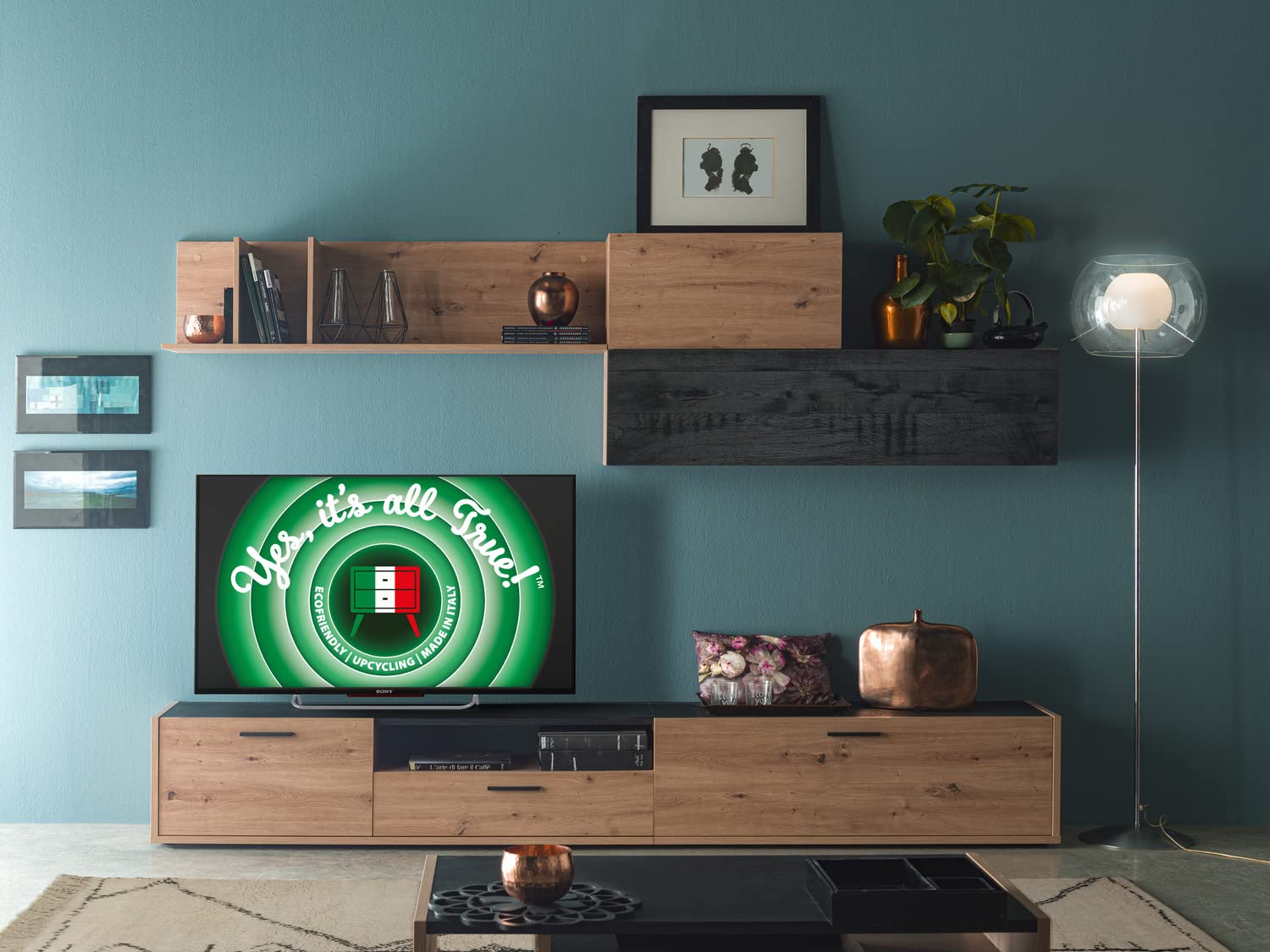Composad Vitruvia Mobile Porta TV Rovere Mielato