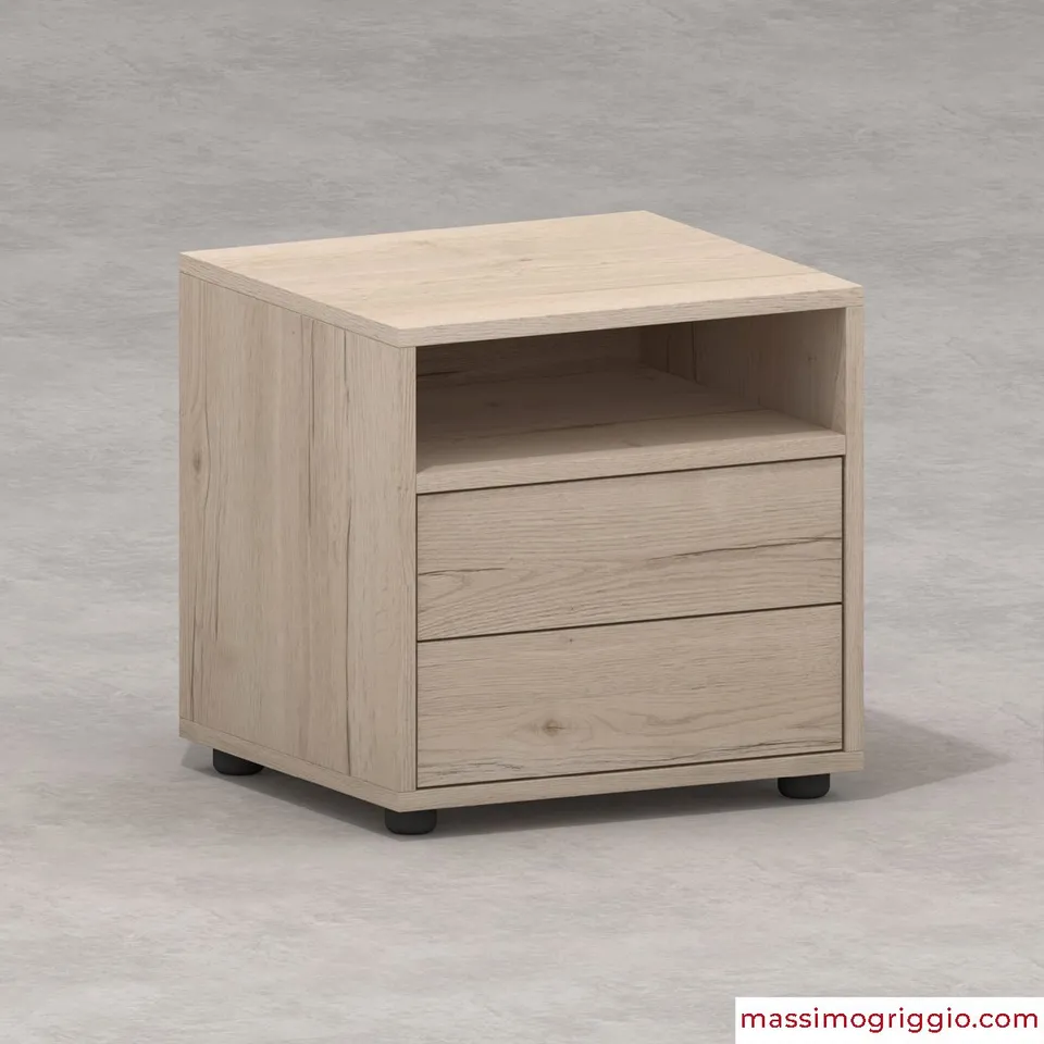 Massimo Griggio Small comodino 2 cassetti con vano nobilitato