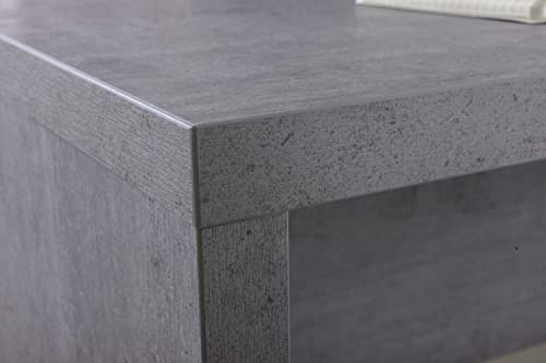 Composad Pratico Scrivania PC 140 cm Grigio Cemento